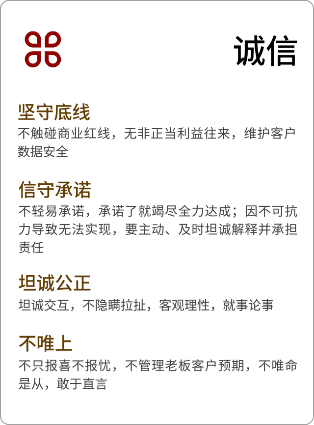 企业价值观-诚信