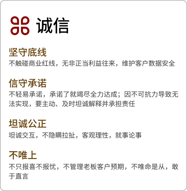 企业价值观-诚信